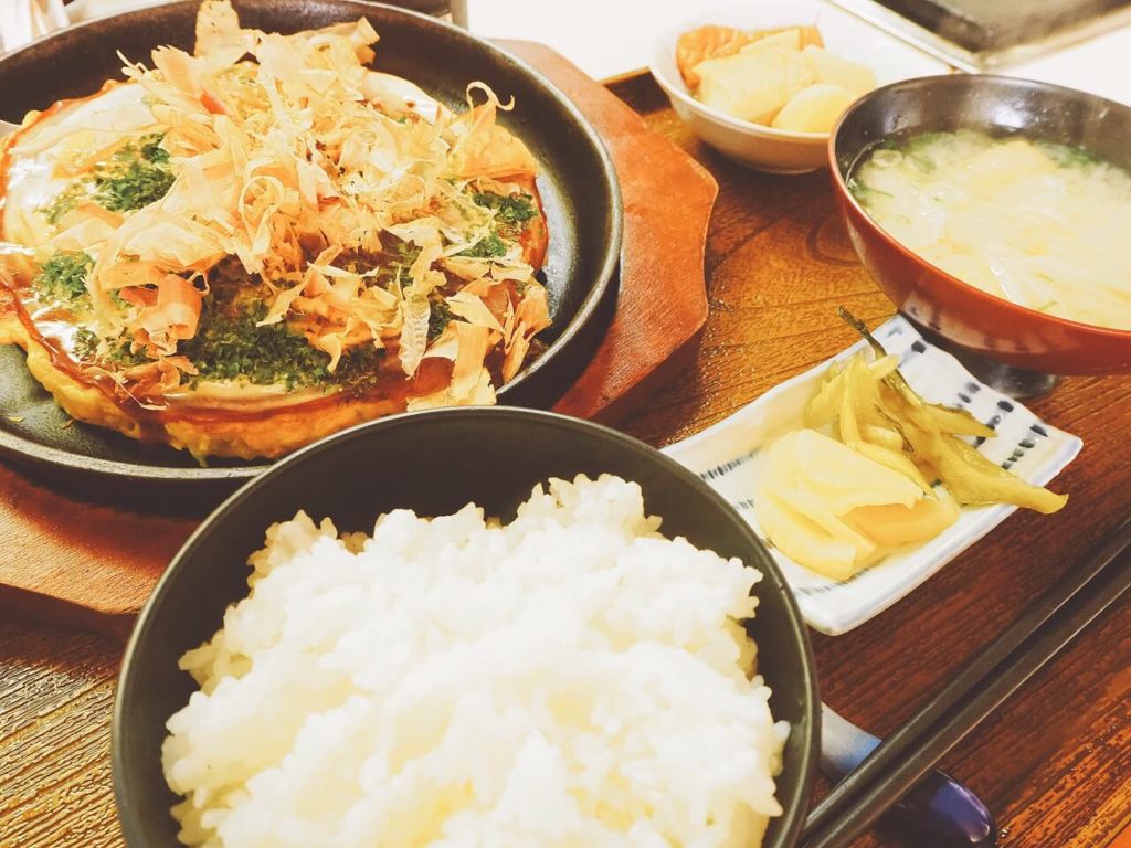 伊佐市_お好み焼き_和弘_ランチセット