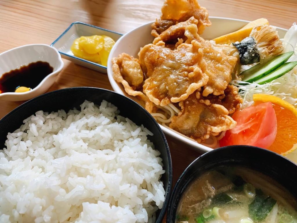 伊佐市_喫茶びっく_豚ロース唐揚げ定食