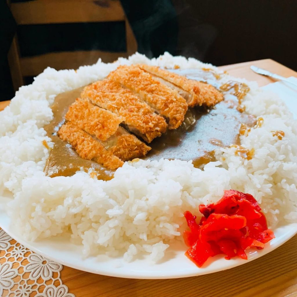 伊佐市_喫茶びっく_カツカレー大_デカ盛り