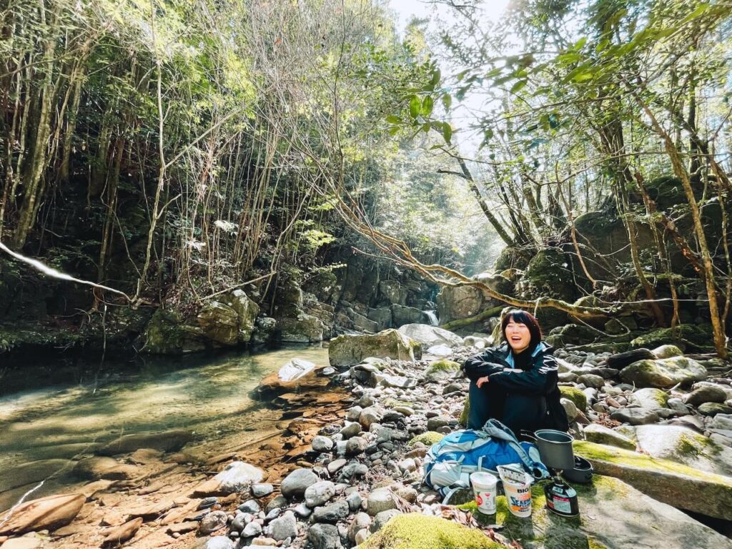 鹿児島県・熊本県・宮崎県の三県境_そばの川_昼食