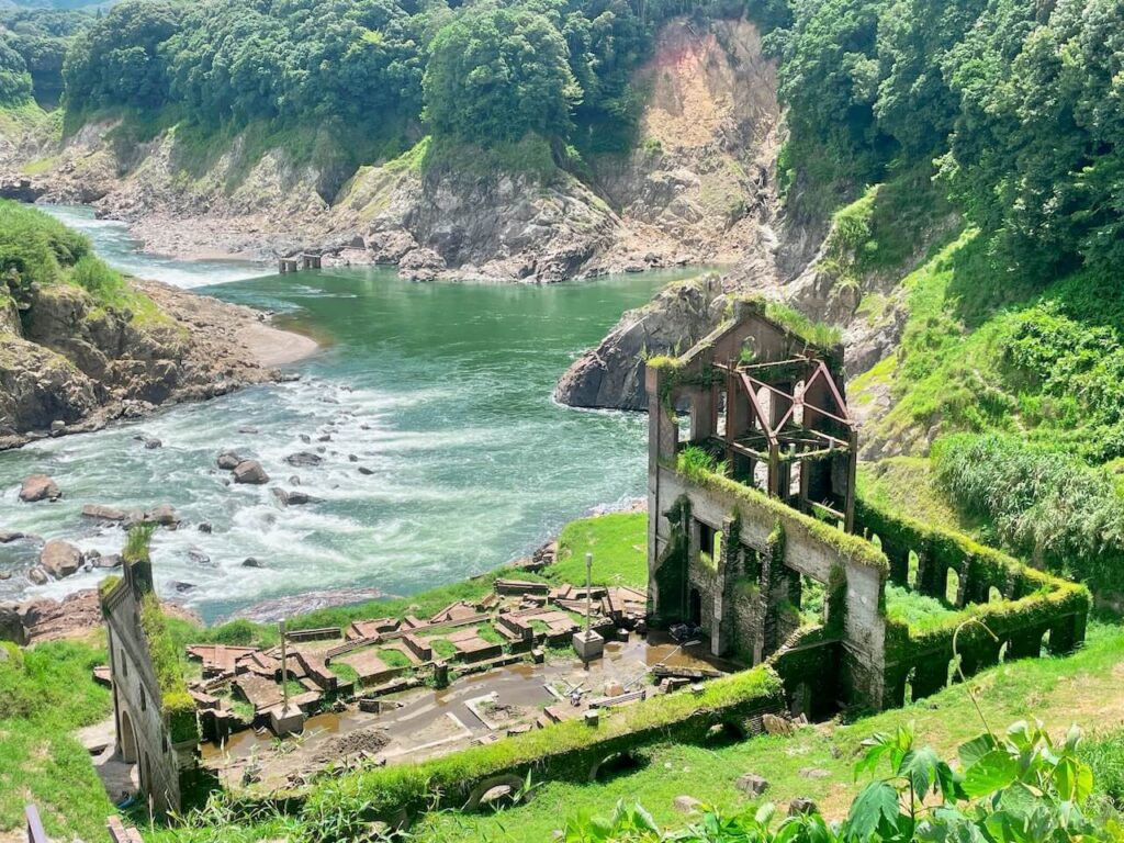 曽木発電所遺構_見学ツアー_裏山からの景色