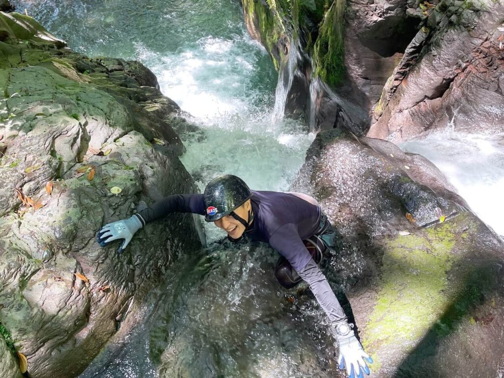鹿児島県伊佐市 奥十曽渓谷 十曽川 沢登りの様子