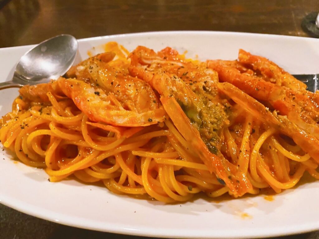 鹿児島県伊佐市 Restaurant＆Bar融合 メニュー 有頭えびのトマトクロームリングイネ