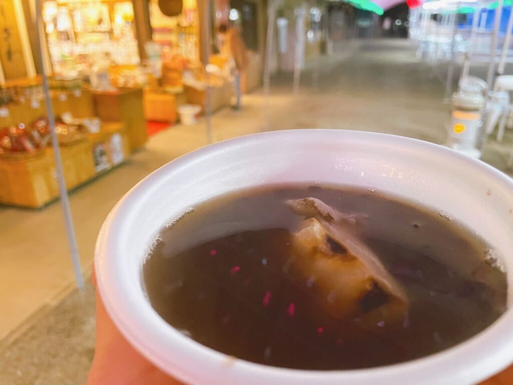 鹿児島県伊佐市　イルミネーション　曽木の滝公園　飲食　ぜんざい