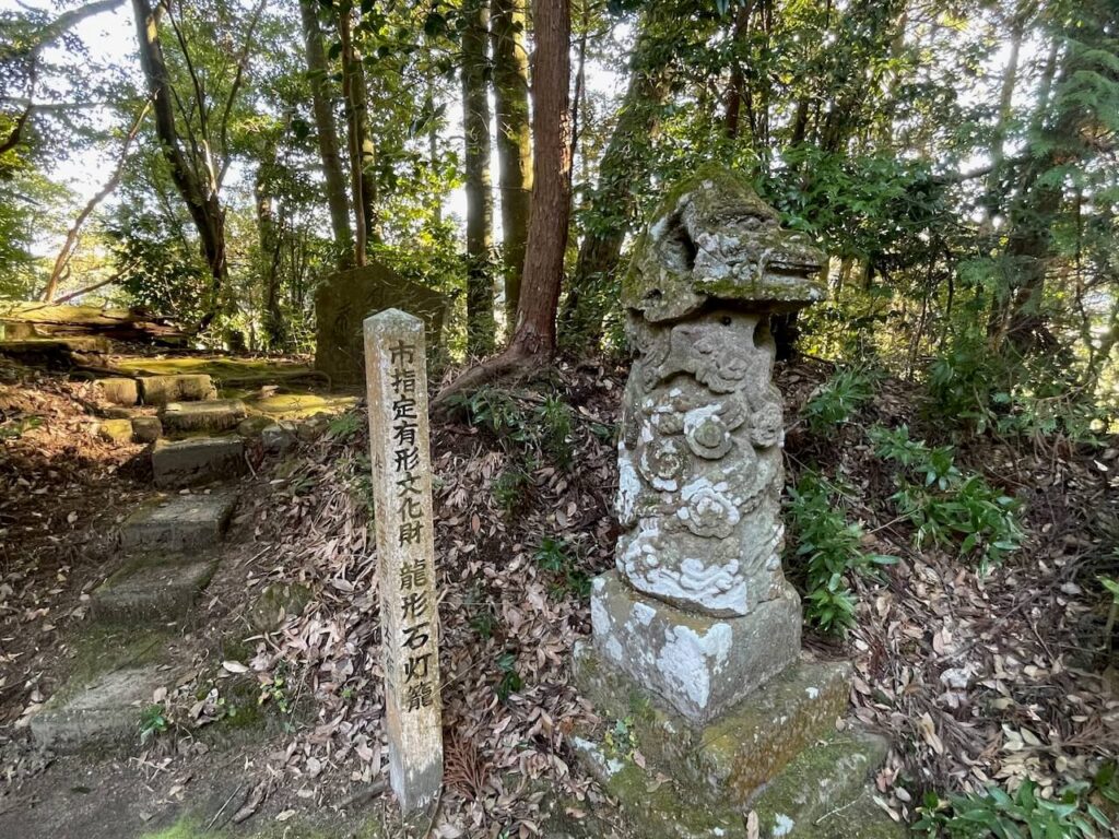 鹿児島県伊佐市_参拝_初詣_箱崎神社龍形石灯籠