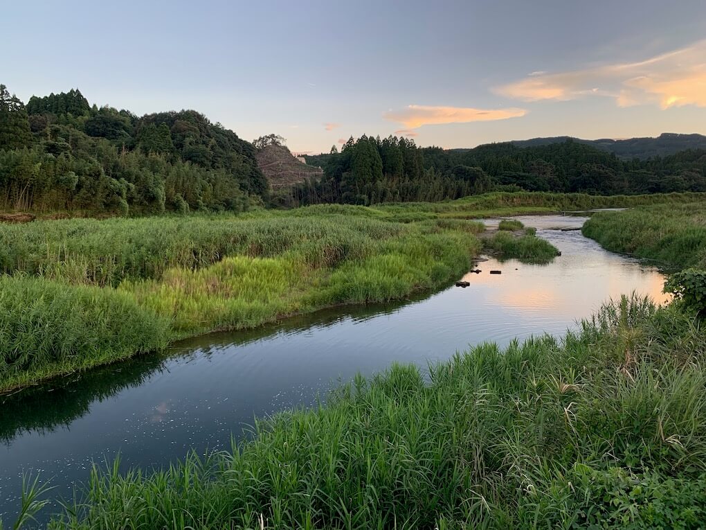 鹿児島県伊佐市_川内川支流_ウナギ獲り_羽月川某所