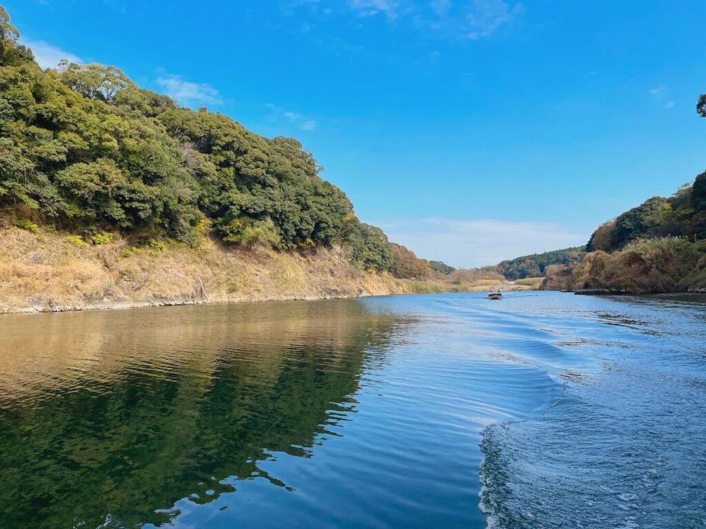 曽木発電所遺構_鶴田ダム大鶴湖遊覧船ツアー_船上の風景