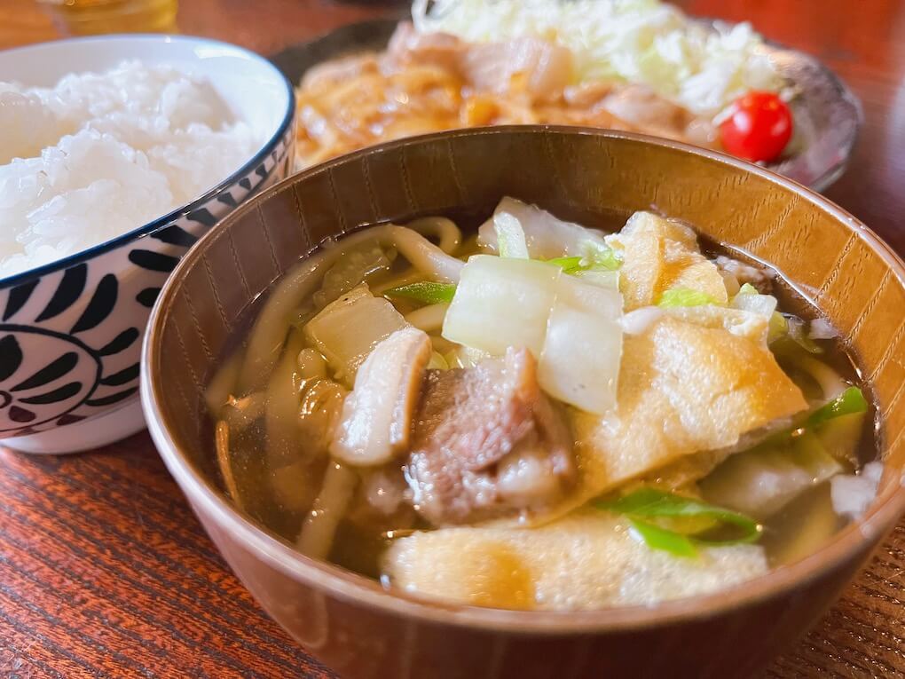 鹿児島県伊佐市_もち工房カフェとどろき庵_ジビエうどん