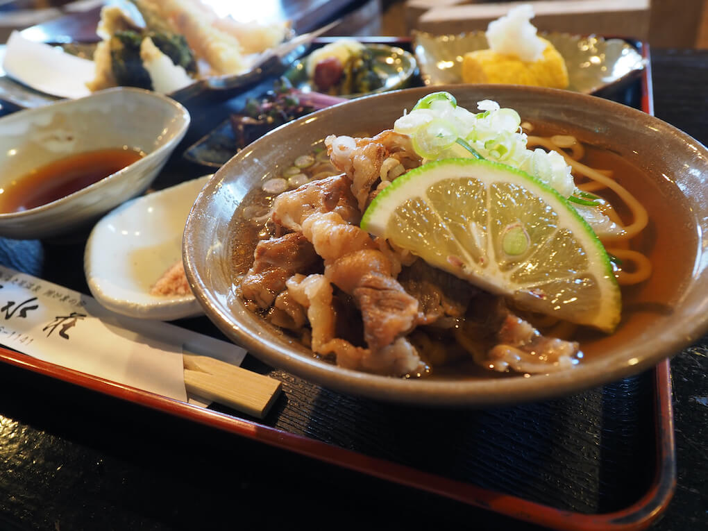 鹿児島県伊佐市_湯之尾温泉_早水荘_ランチ_うどん